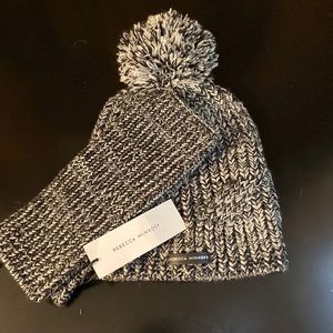 Rebecca Minkoff beanie and arm warmer